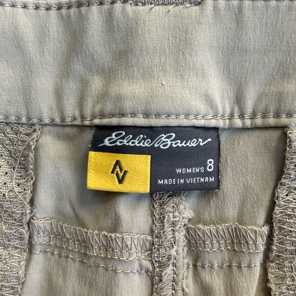 Eddie Bauer Khaki Cream Lightweight Outdoor Hiking Pants Size 8 - Picture 3 of 6